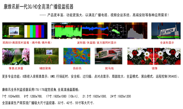 康维讯新一代监视器全新体验