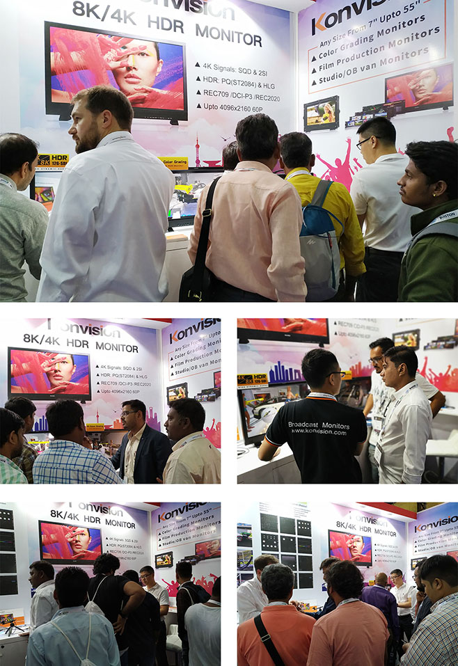 康维讯4K/8K HDR监视器在印度广电展大显身手