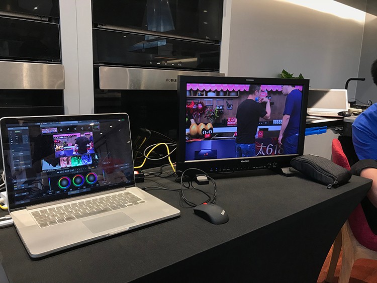 618直播拍摄现场实时调色